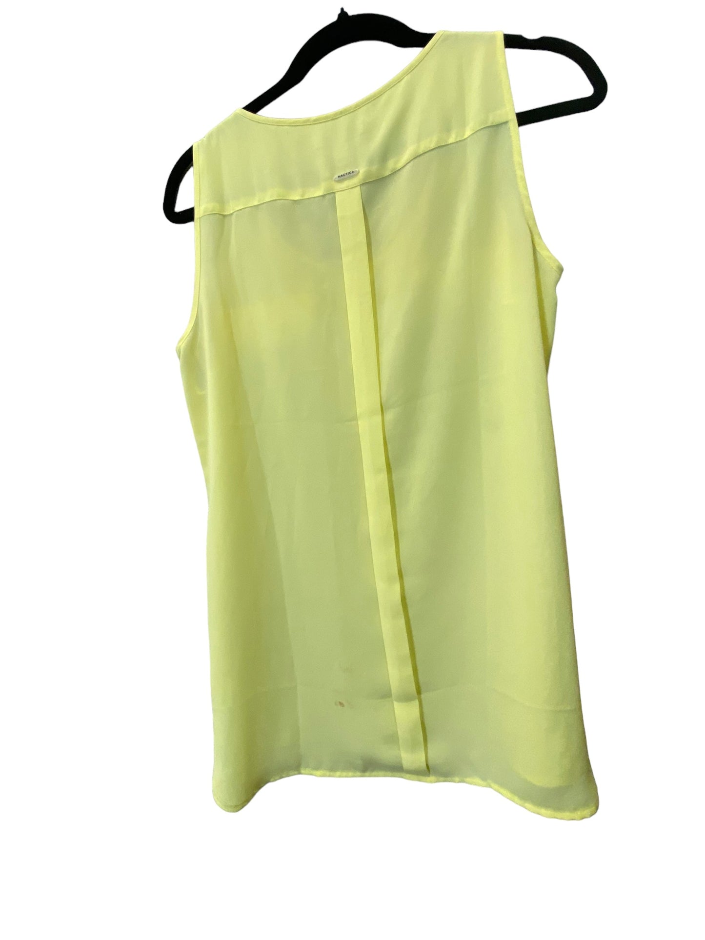 Top Sleeveless By Nautica In Yellow, Size: M