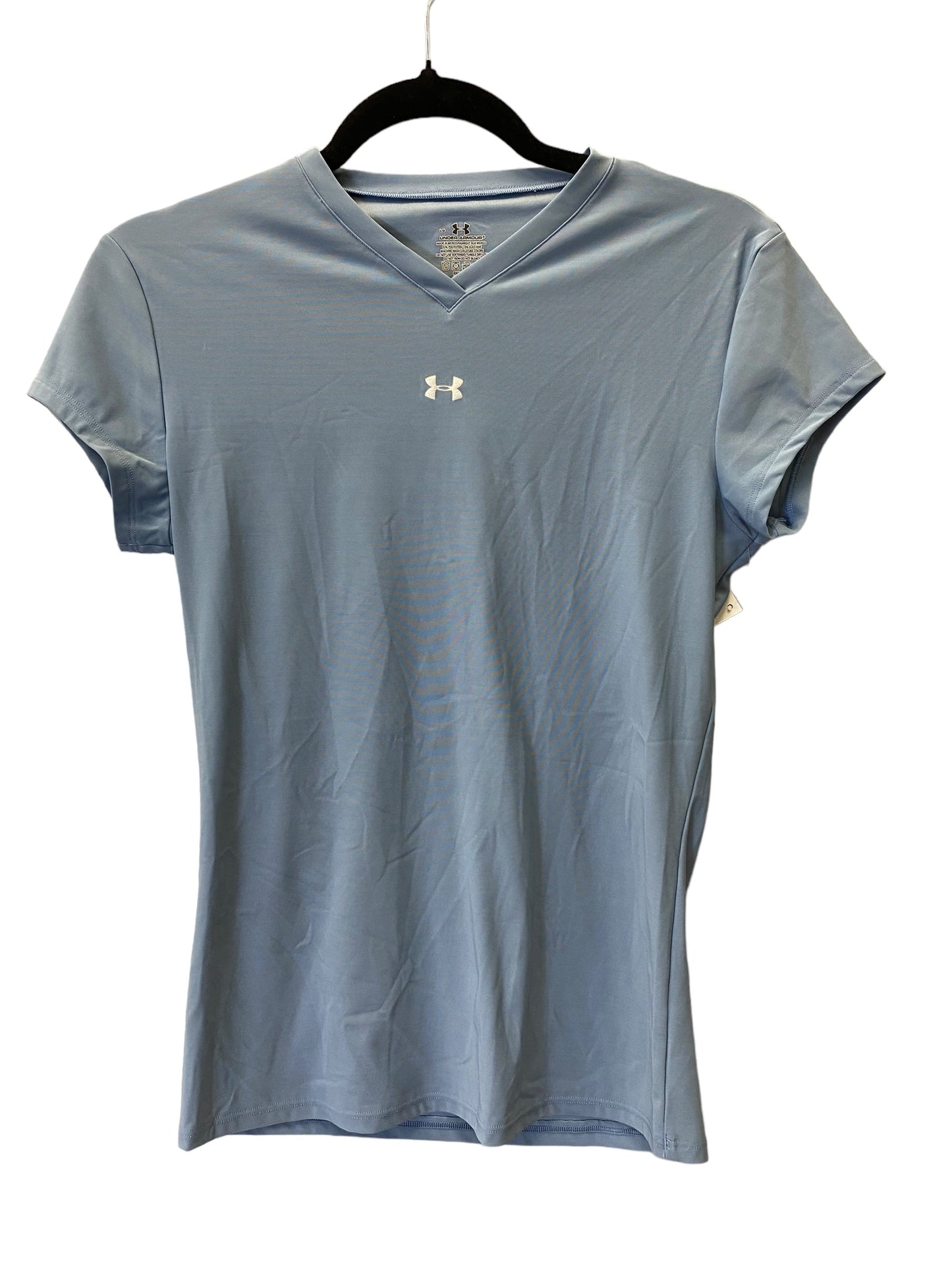 Athletic Top Short Sleeve By Under Armour In Blue, Size: S