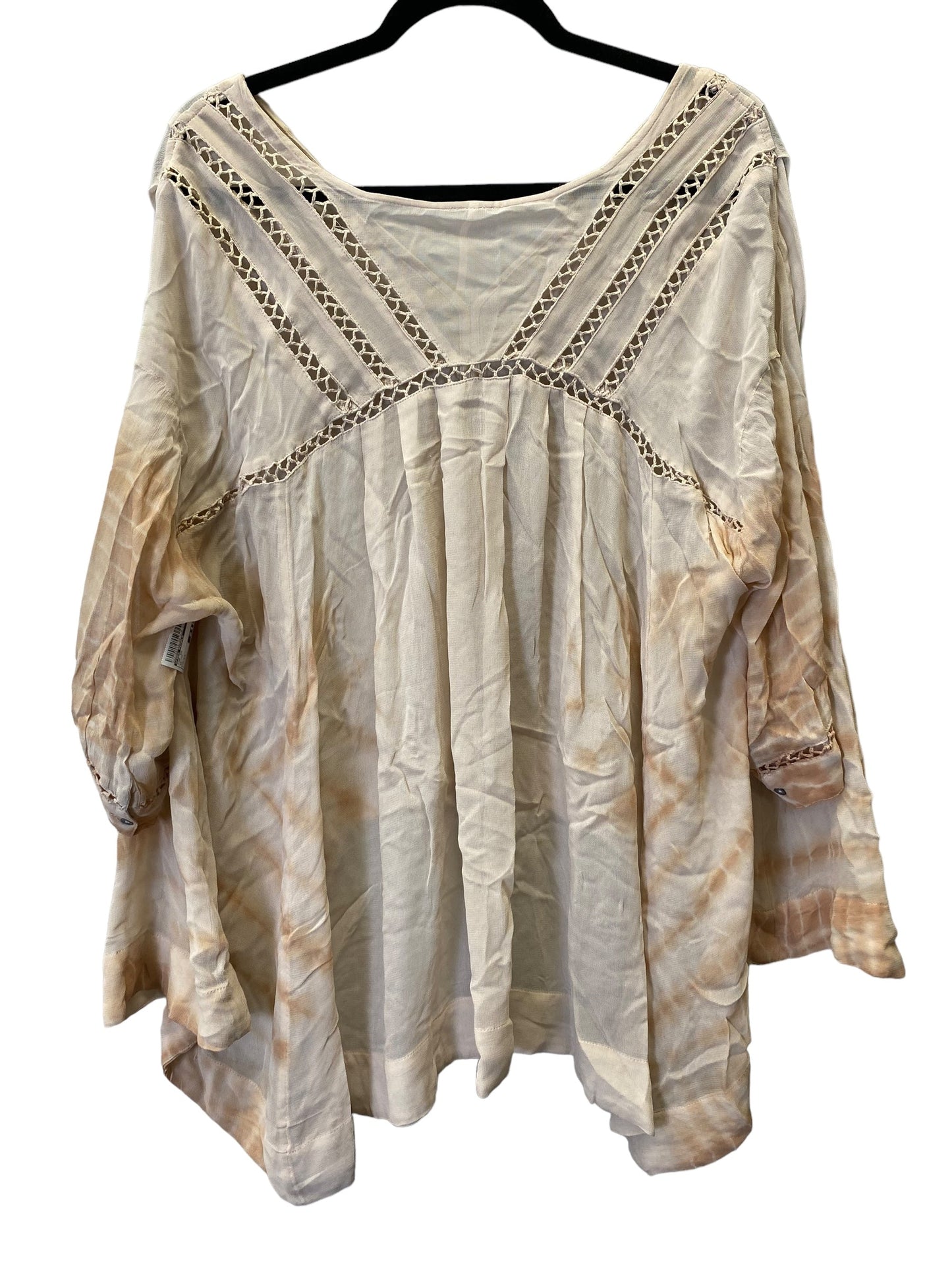 Beige Top Short Sleeve Free People, Size Xs