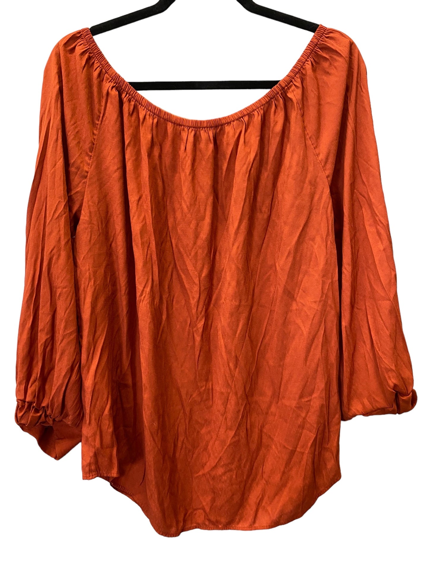 Top 3/4 Sleeve By Banana Republic In Orange, Size: M