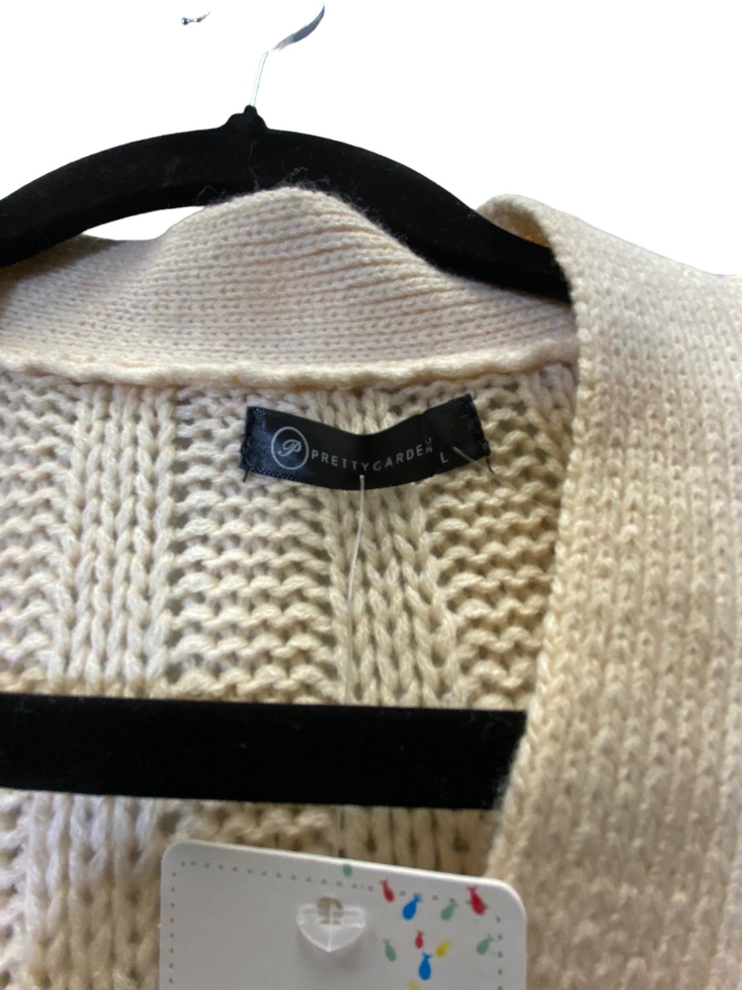 Sweater Cardigan By Clothes Mentor In Beige, Size: L