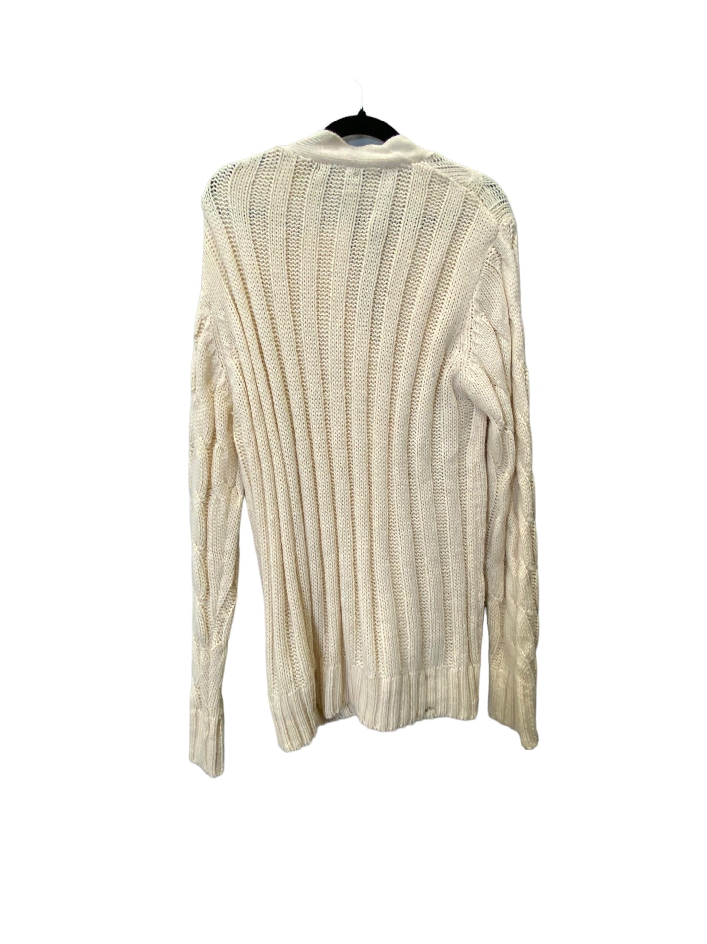 Sweater Cardigan By Clothes Mentor In Beige, Size: L