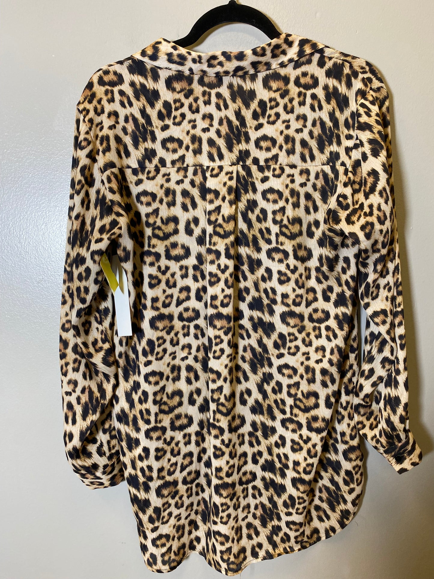 Blouse Long Sleeve By Zara In Animal Print, Size: S