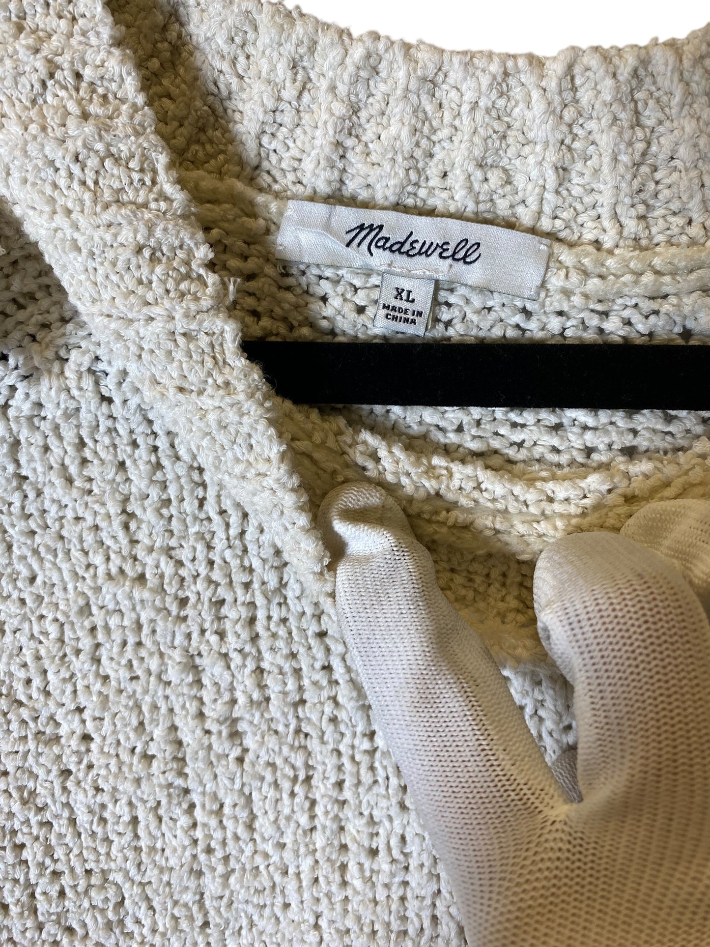 Sweater By Madewell In Cream, Size: Xl