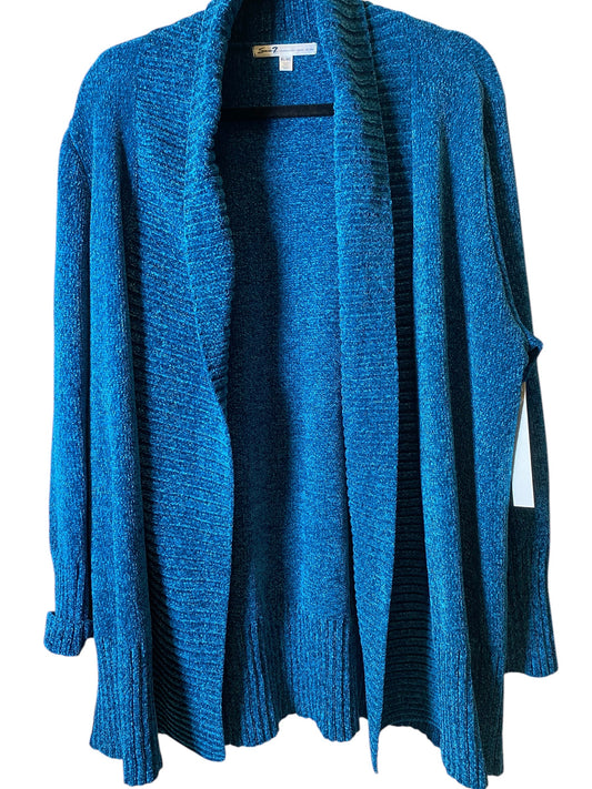 Cardigan By Seven 7 In Teal, Size: Xl