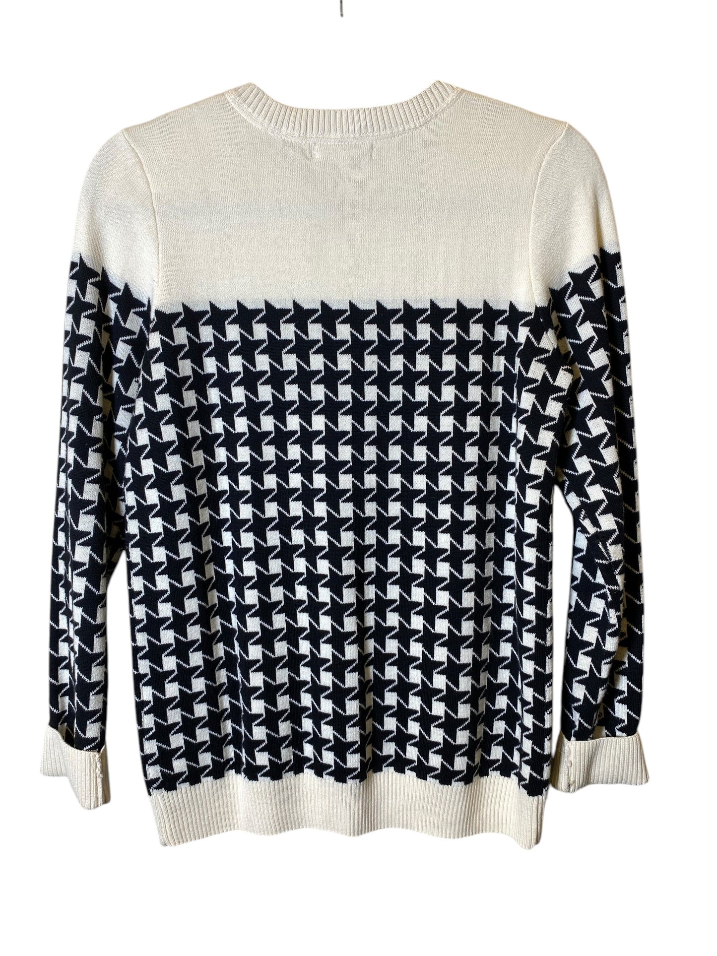 Sweater By Charter Club In Black & Cream, Size: S