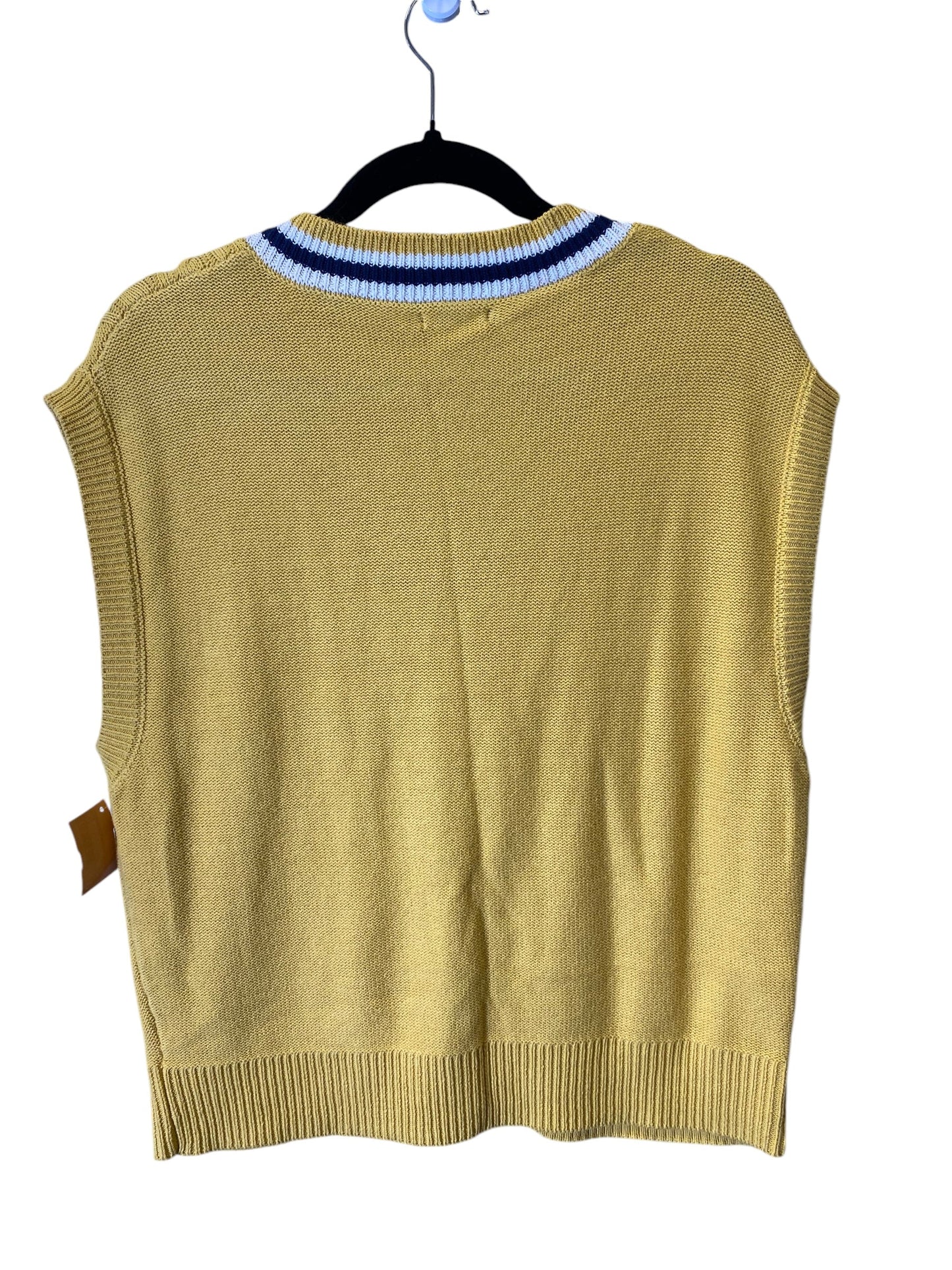 Sweater Short Sleeve By Wild Fable In Yellow, Size: L