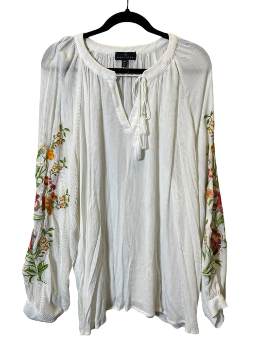 Top Long Sleeve By Tracy Evans In Floral Print, Size: 3x