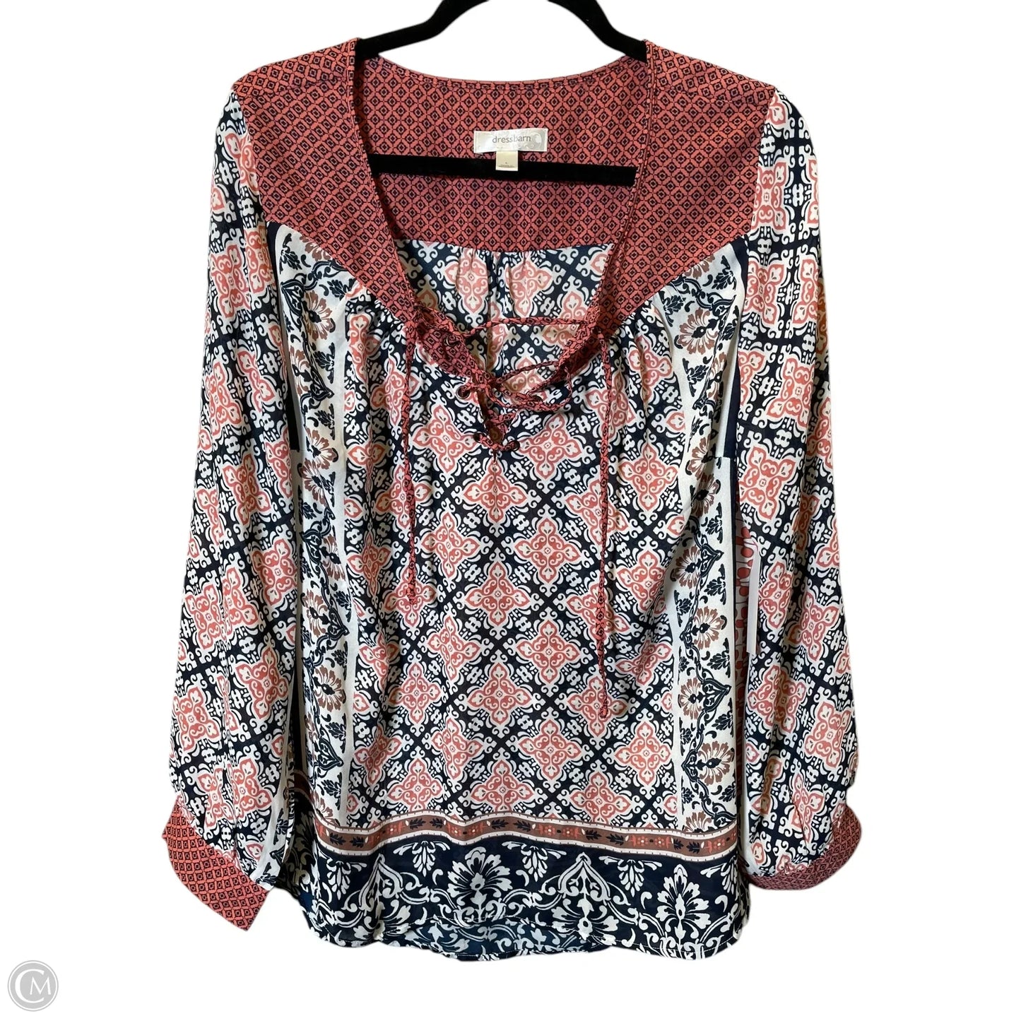 Top Long Sleeve By Dressbarn In Multi-colored, Size: L