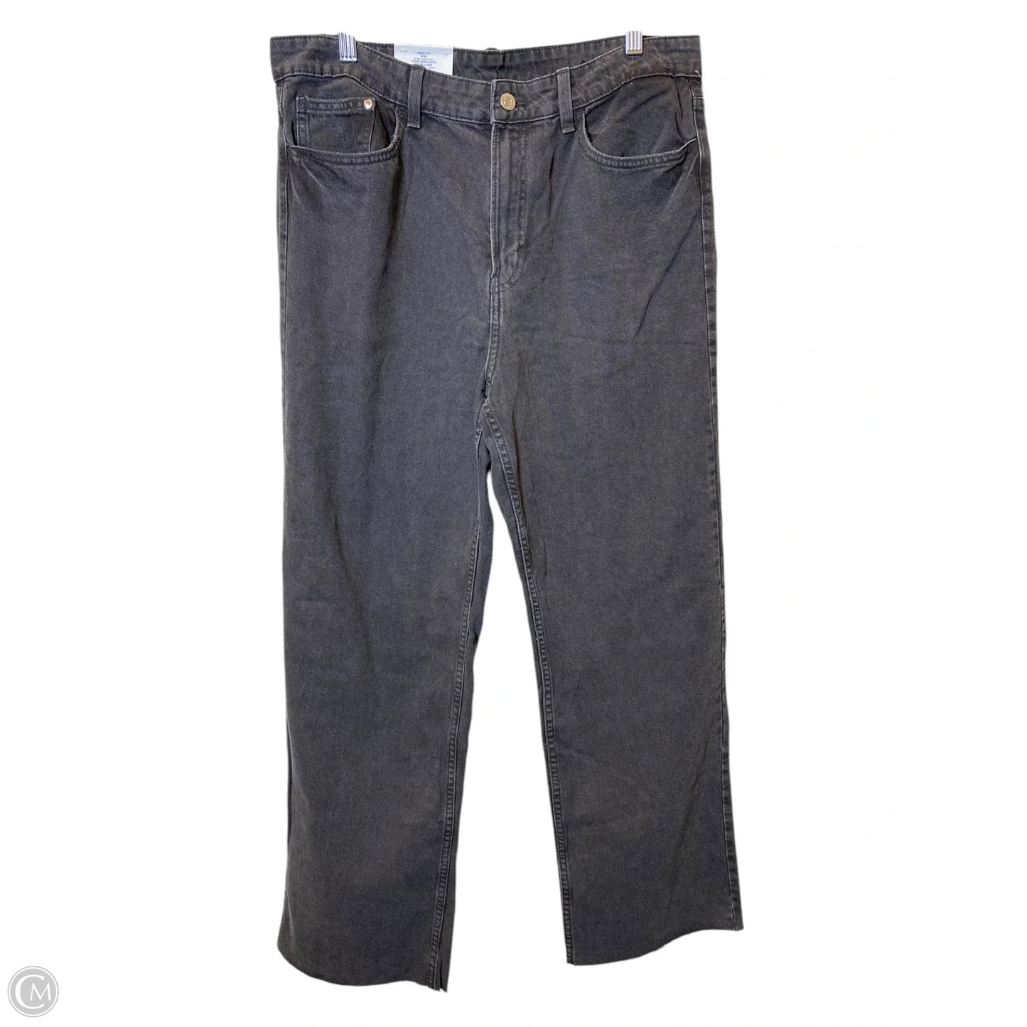 Jeans Straight By H&m In Grey, Size: 14