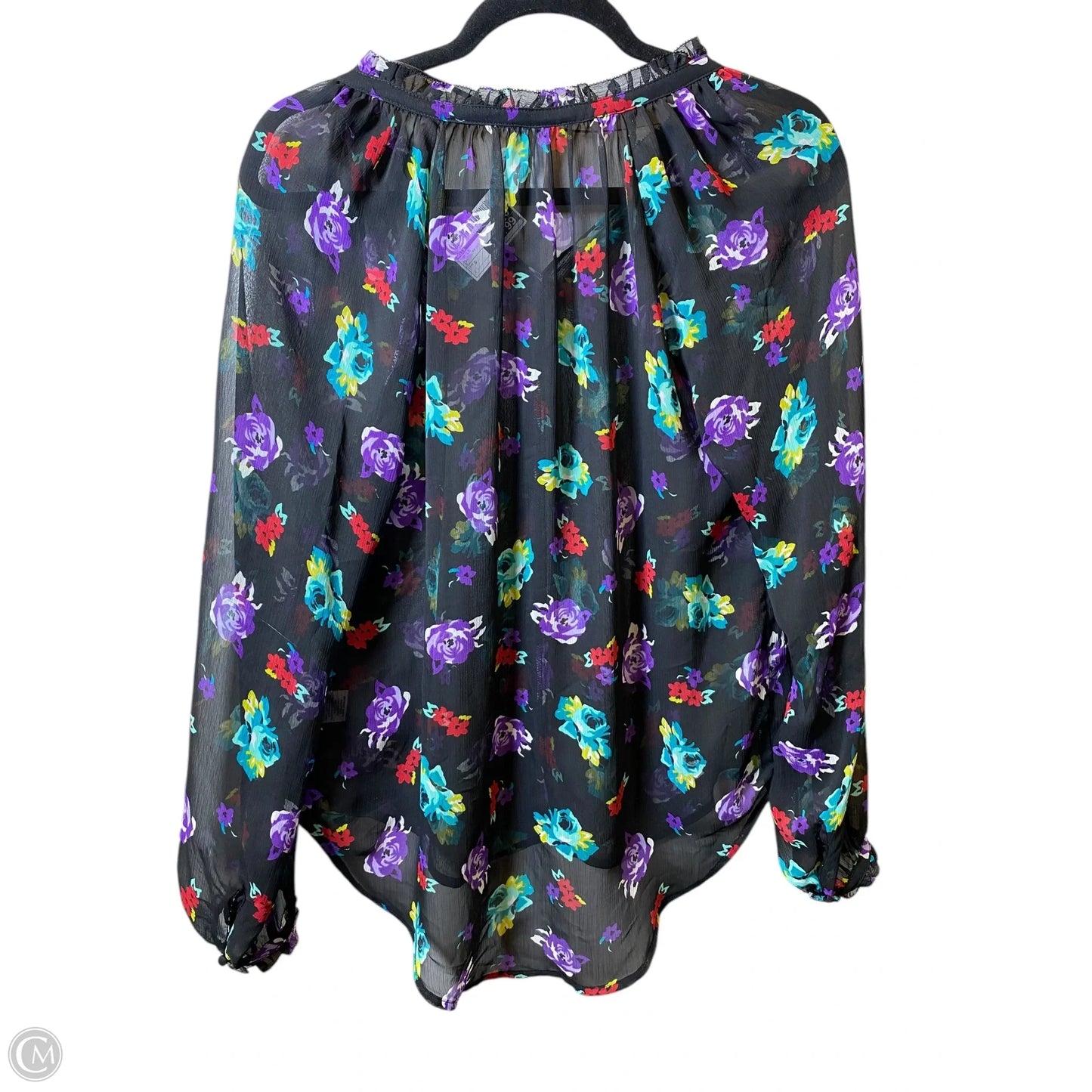 Top Long Sleeve By Elle In Floral Print, Size: S