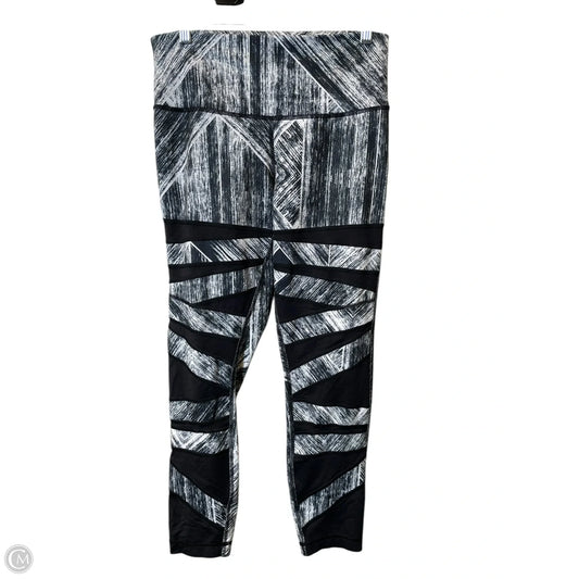 Athletic Leggings By Lululemon In Black & White, Size: 8