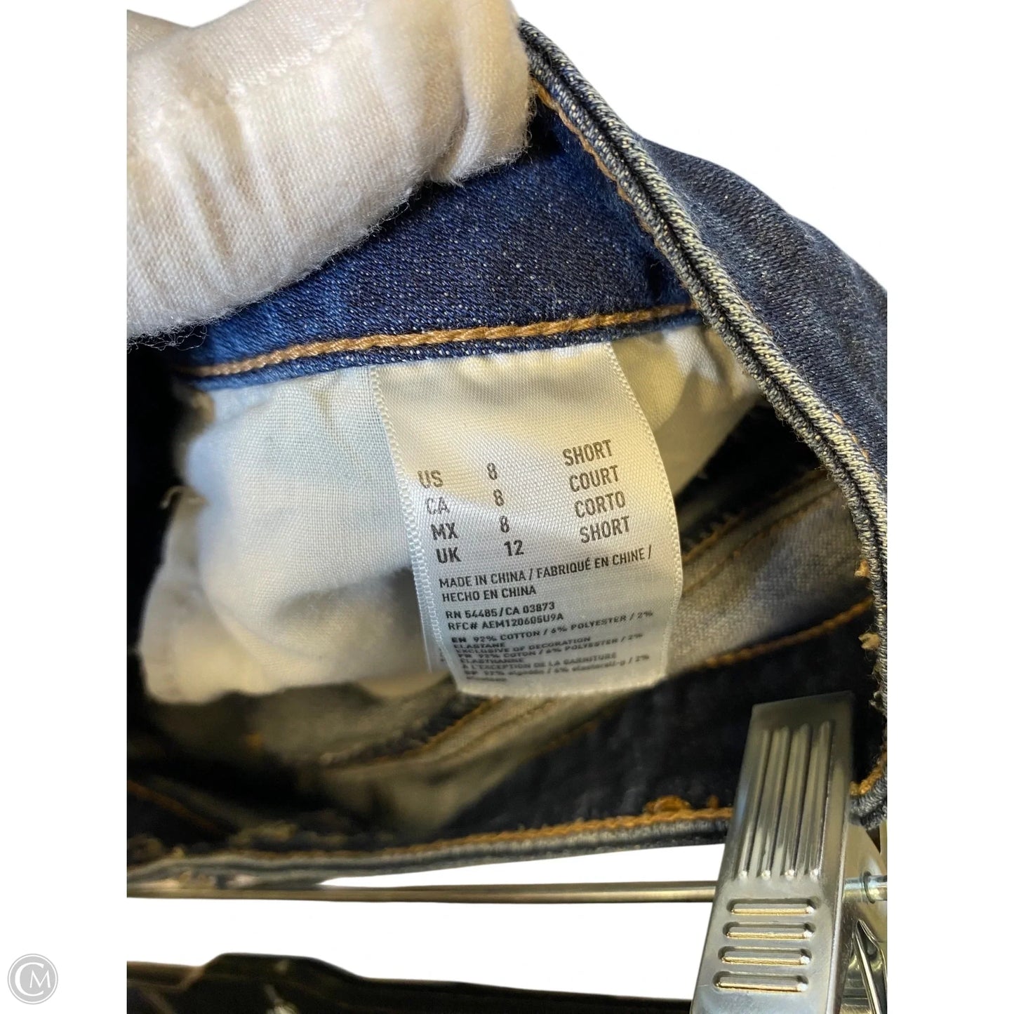 Jeans Skinny By American Eagle In Blue Denim, Size: 8