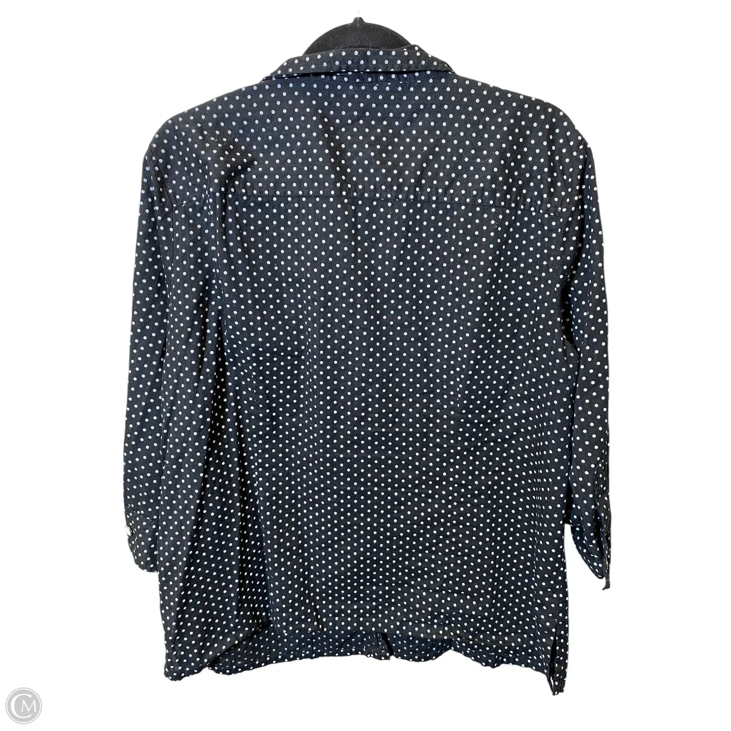Blouse 3/4 Sleeve By Karen Scott In Polkadot Pattern, Size: L