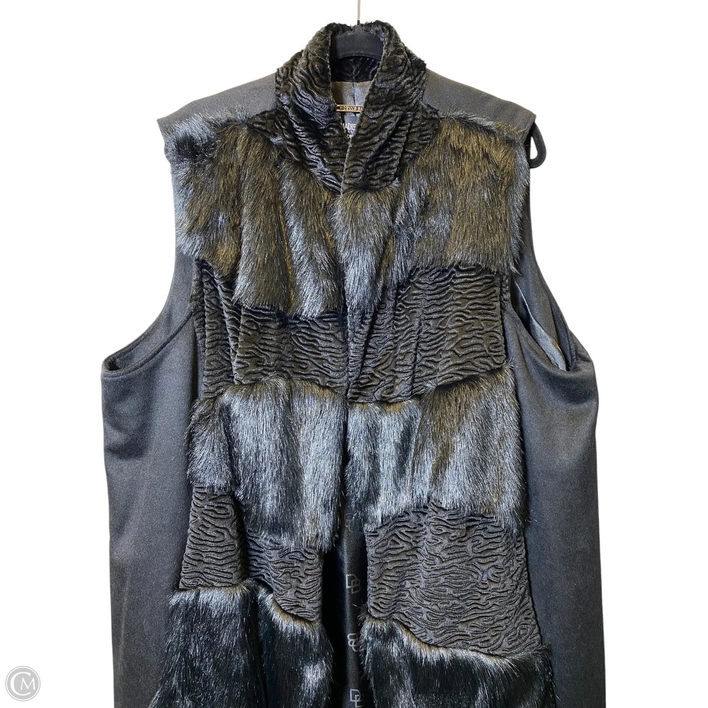 Coat Faux Fur & Sherpa By Dennis Basso Qvc In Black, Size: 2x