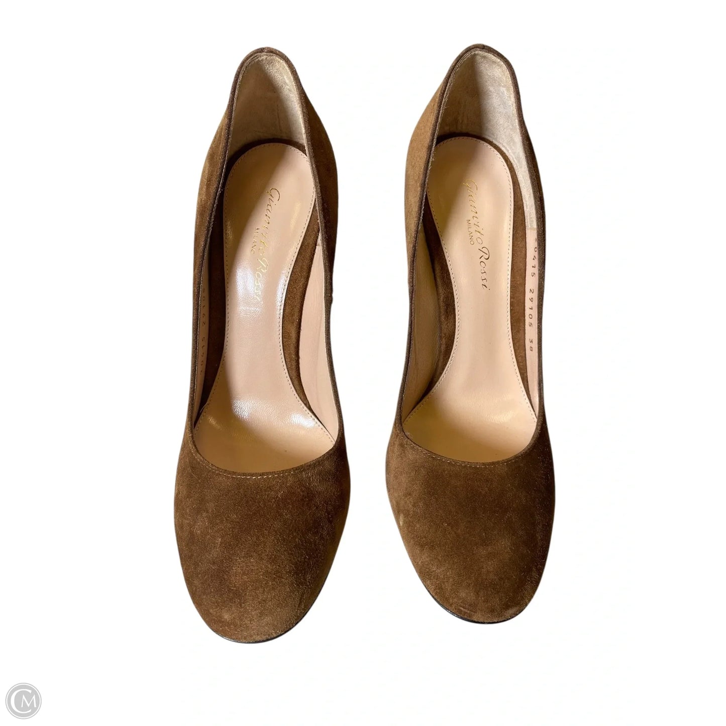 Shoes Heels Stiletto Designer By GIANVITO ROSSI In Brown, Size: 7.5