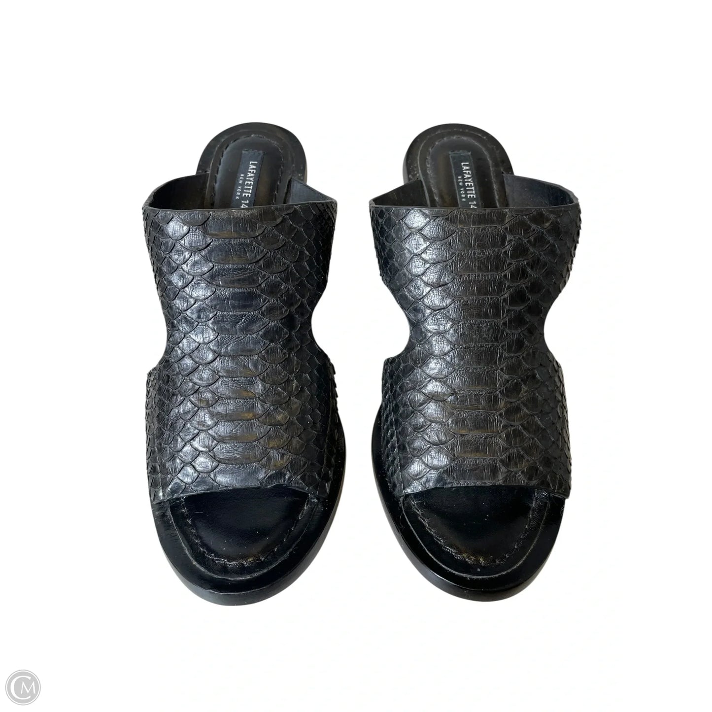 Sandals Designer By Lafayette 148 In Black, Size: 8