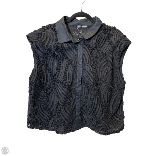 Blouse Sleeveless By Adrianna Papell In Black, Size: L