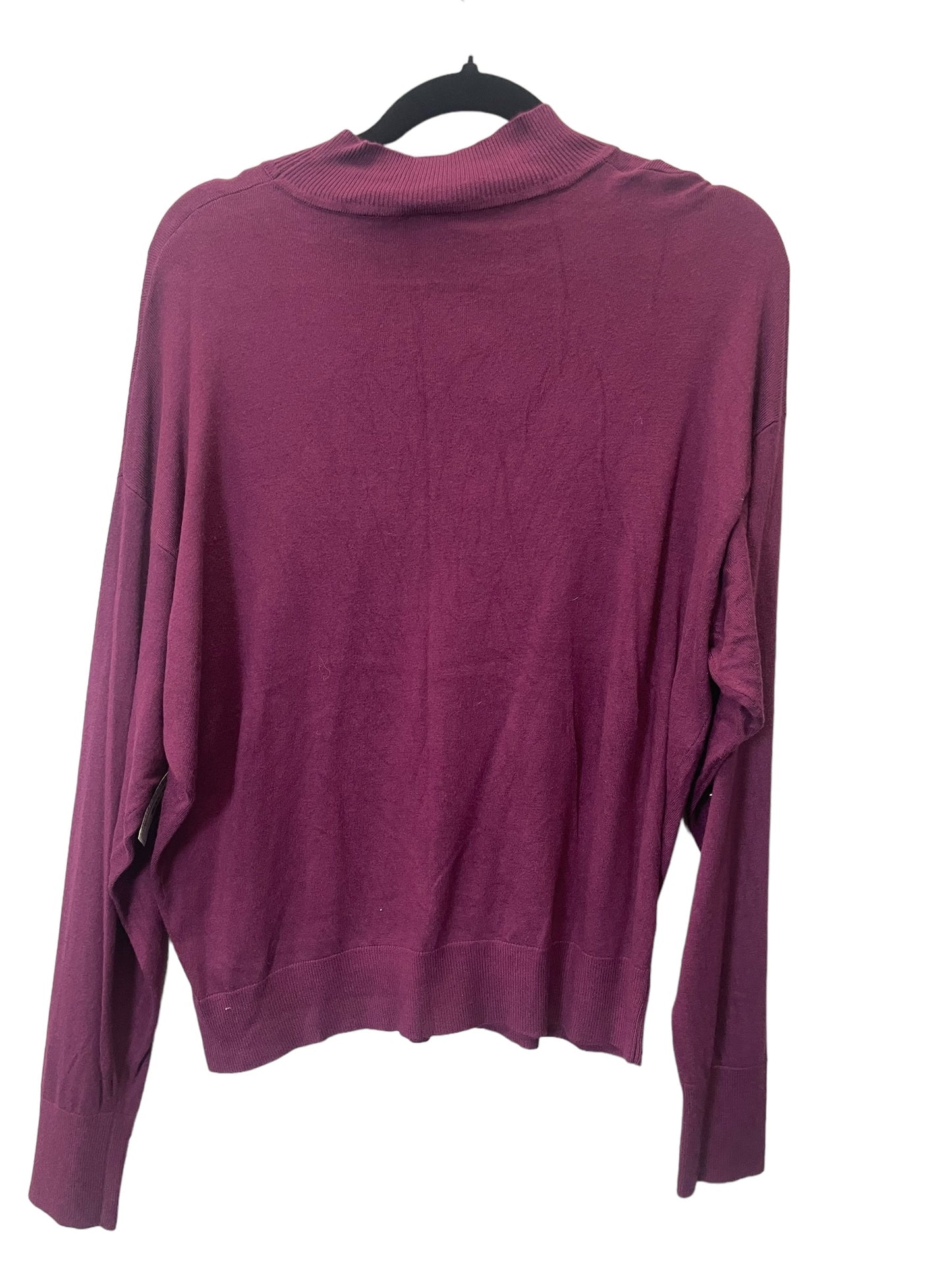 Sweater By Ann Taylor In Purple, Size: L