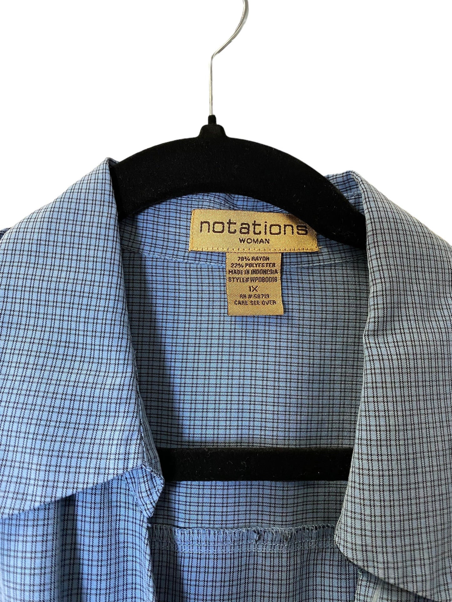 Blazer By Notations In Blue, Size: 1x