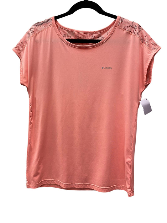 Athletic Top Short Sleeve By Columbia In Pink, Size: M