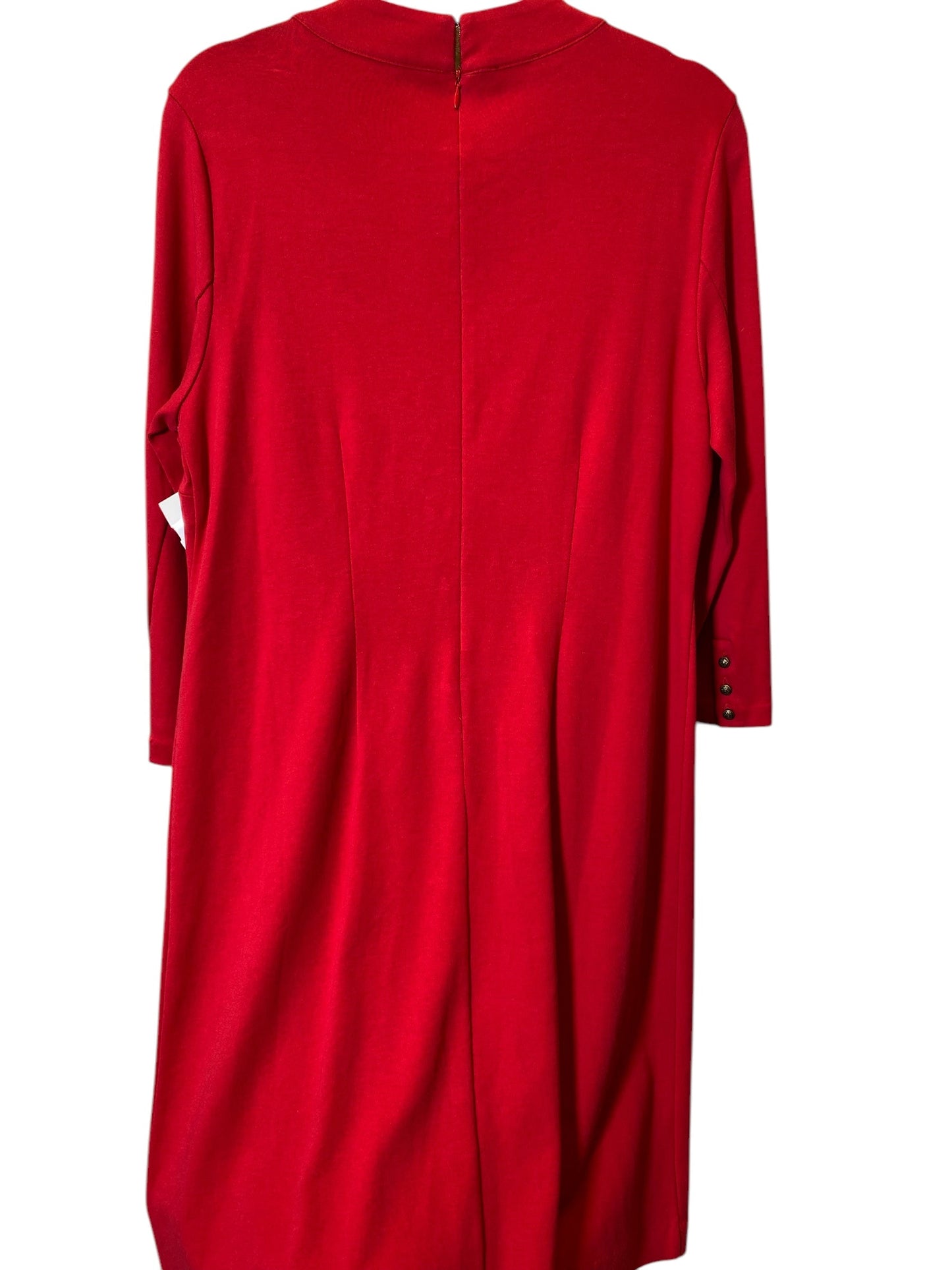 Dress Casual Midi By Talbots In Red, Size: L