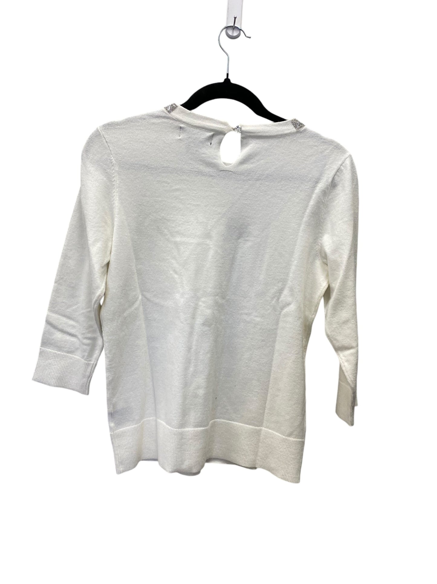 Sweater By Liz Claiborne In Cream, Size: Mp