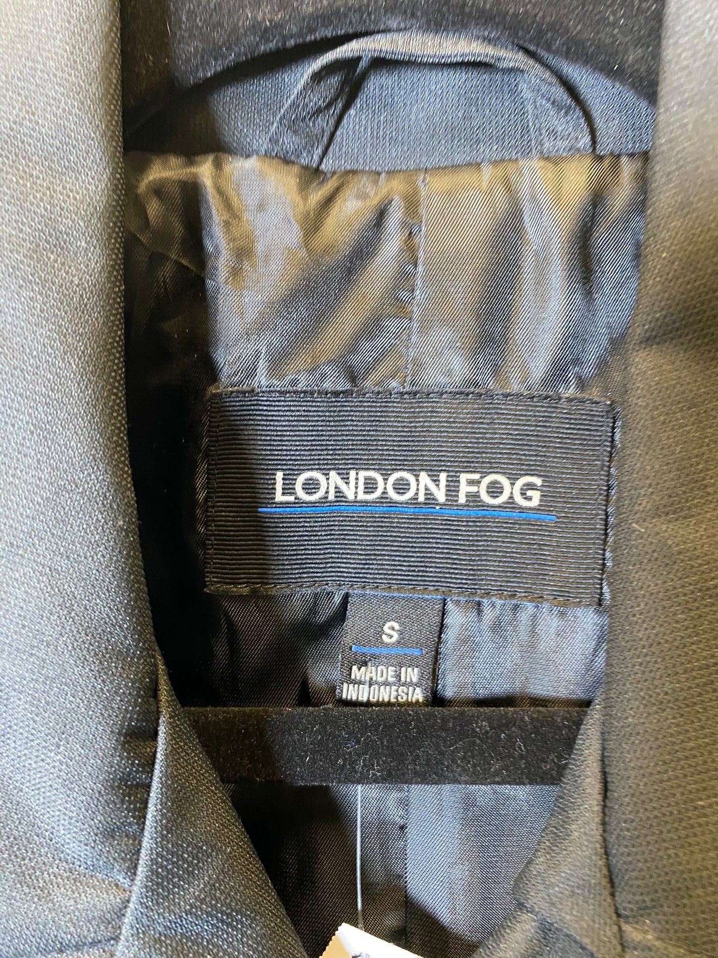 Coat Raincoat By London Fog In Black, Size: S