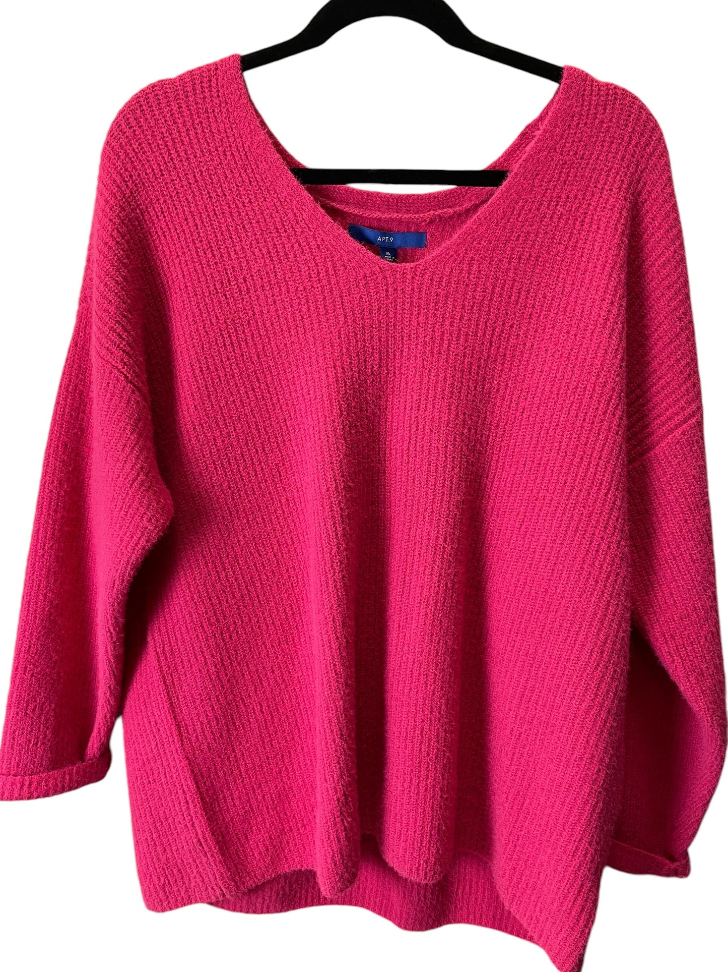 Sweater By Apt 9 In Pink, Size: Xl