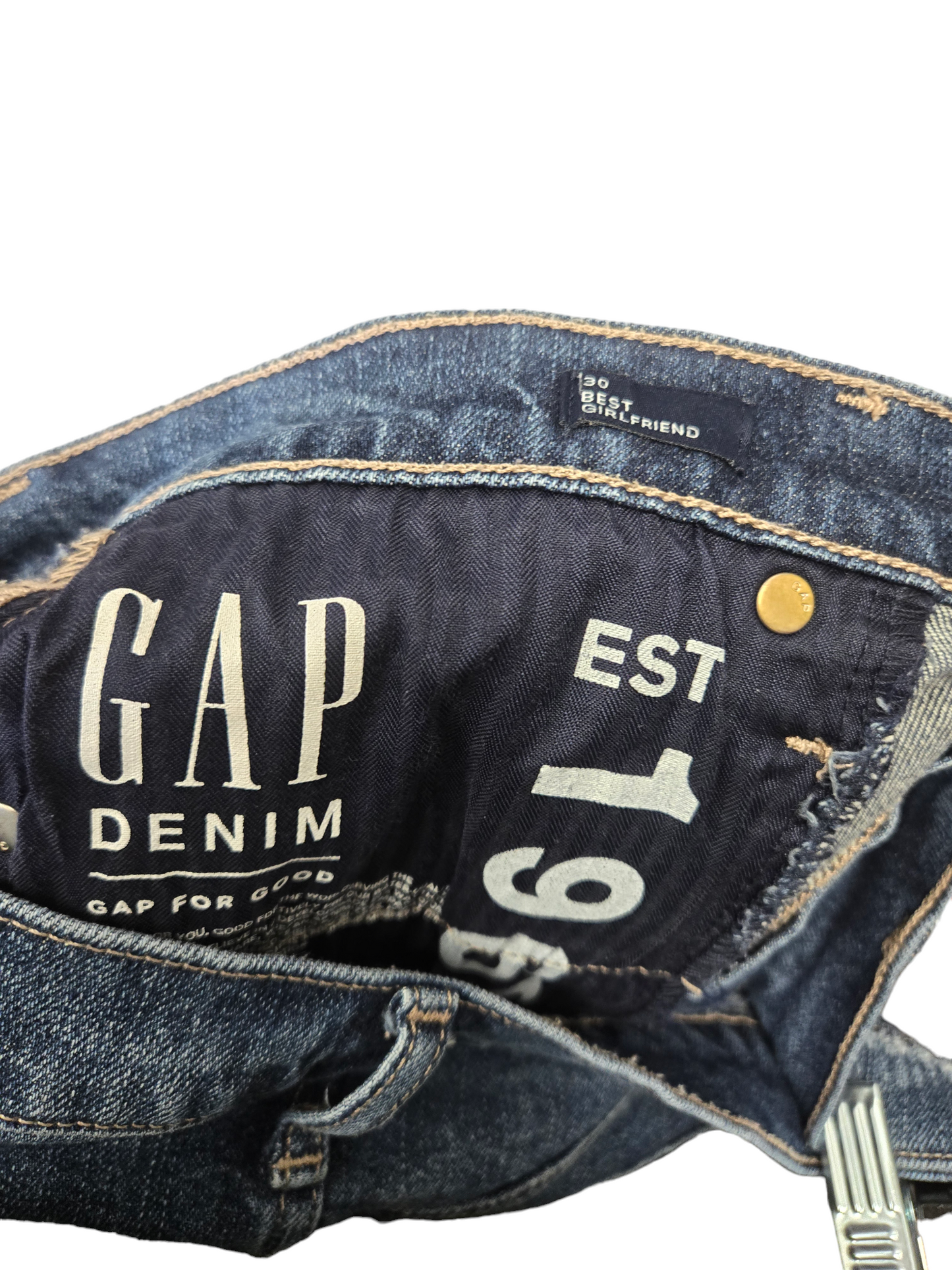 Blue Denim Jeans Boyfriend Gap, Size 12