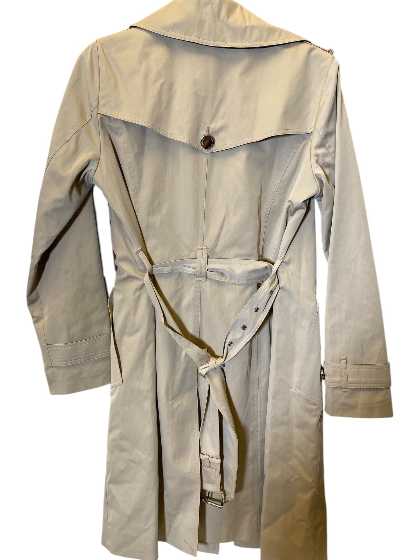 Coat Trench Coat By Michael Kors In Beige, Size: S