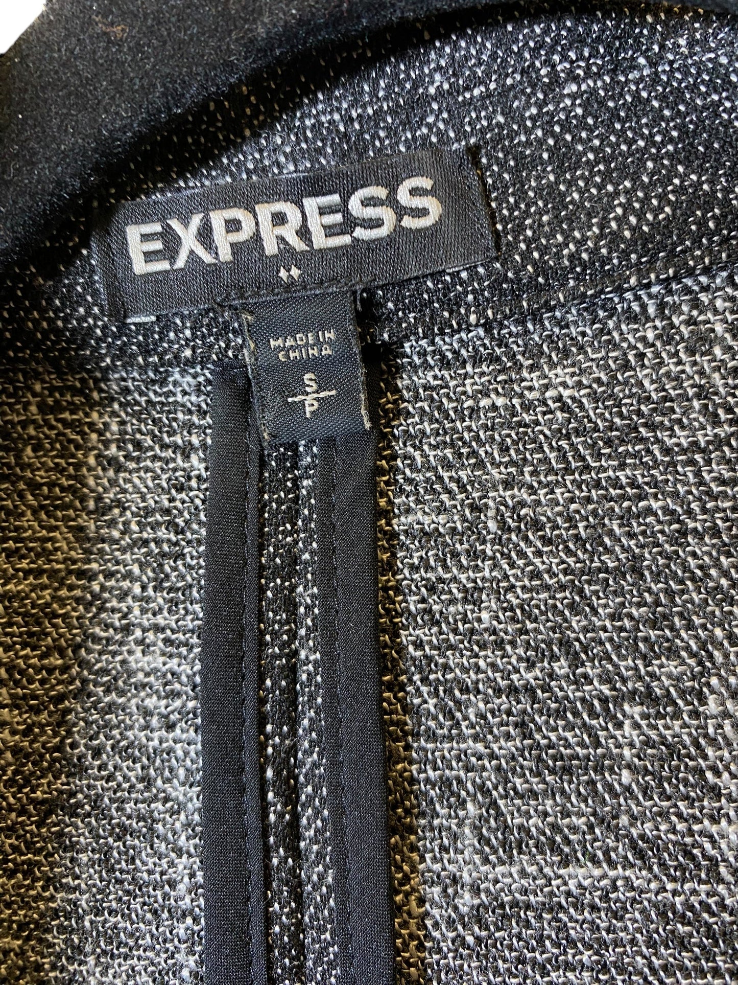 Blazer By Express In Black & Grey, Size: S