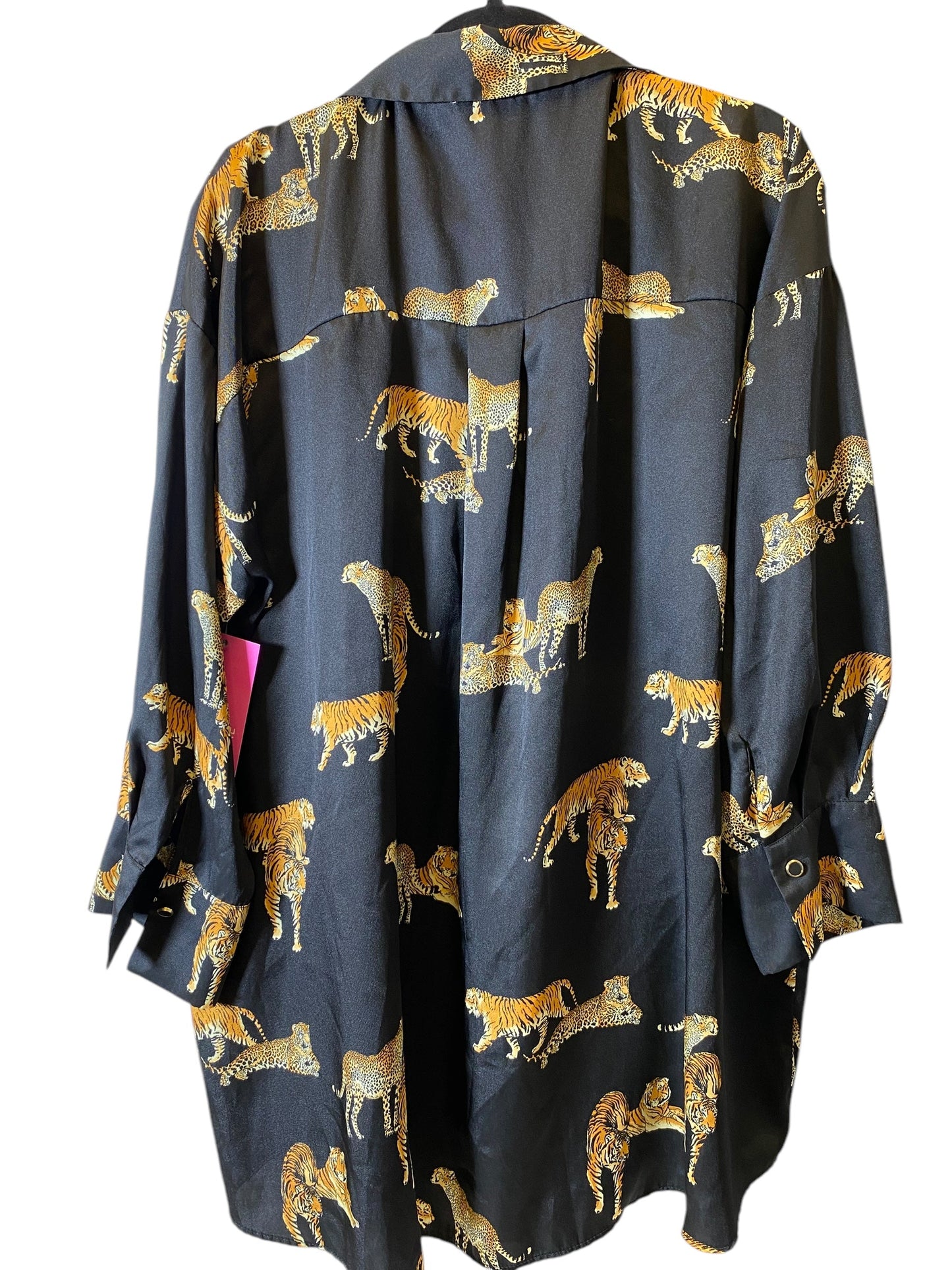 Tunic Long Sleeve By Zara In Animal Print, Size: M