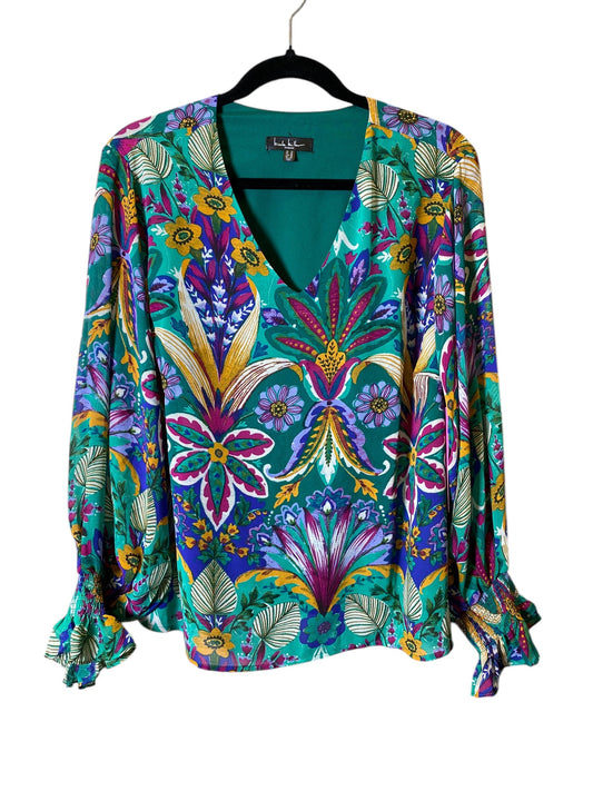 Top Long Sleeve By Nicole Miller In Multi-colored, Size: 1x