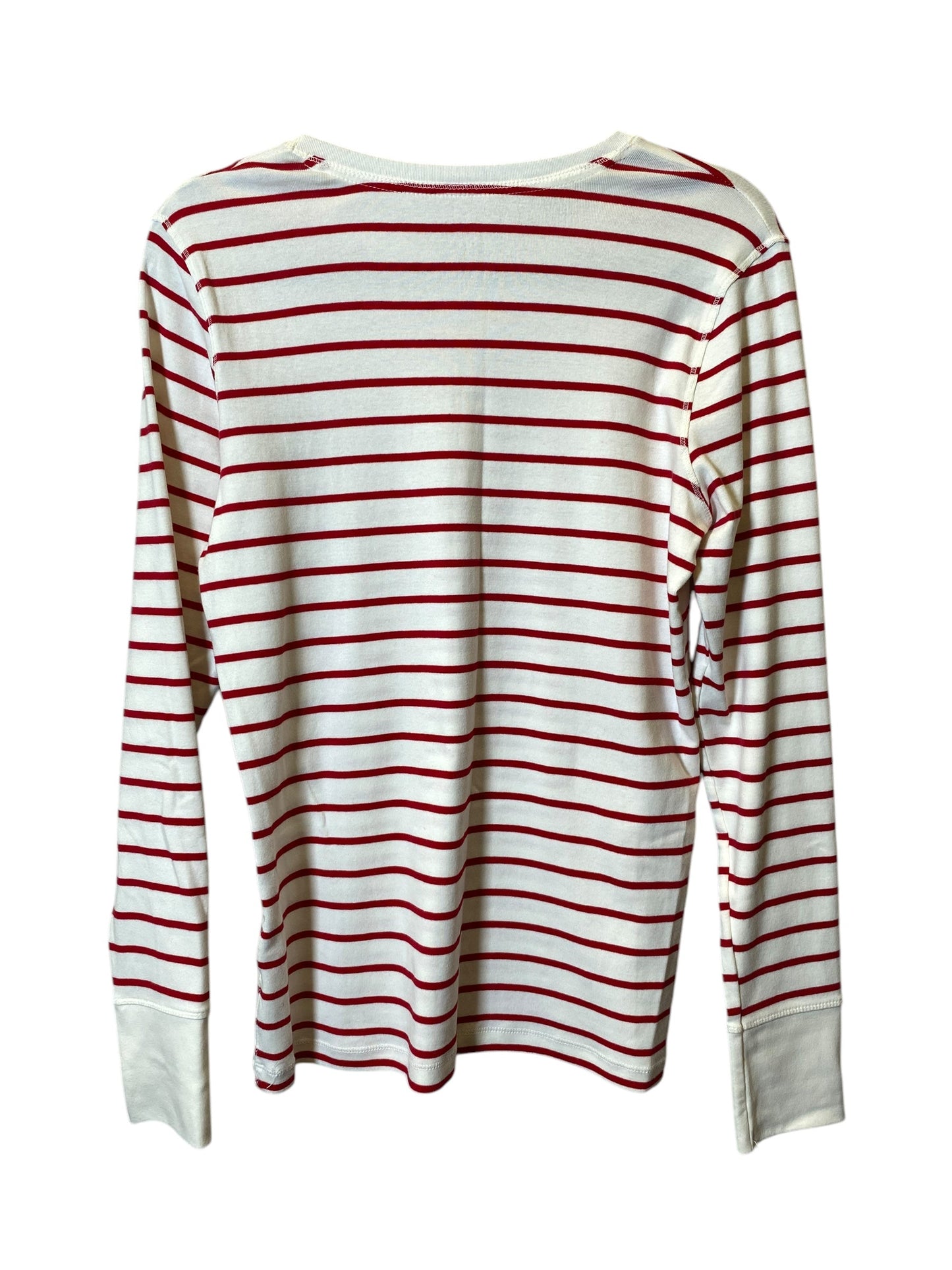 Top Long Sleeve By Faded Glory In Striped Pattern, Size: L