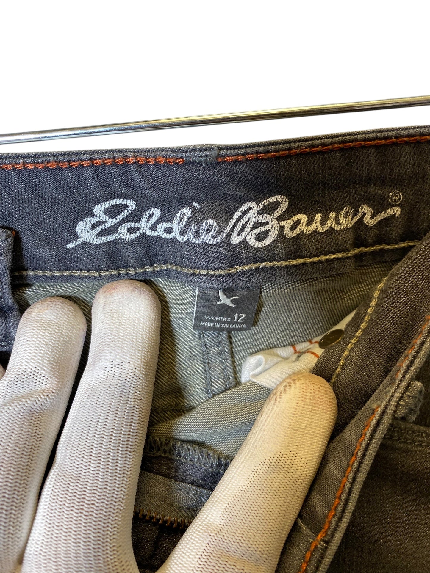 Jeans Straight By Eddie Bauer In Grey, Size: 12