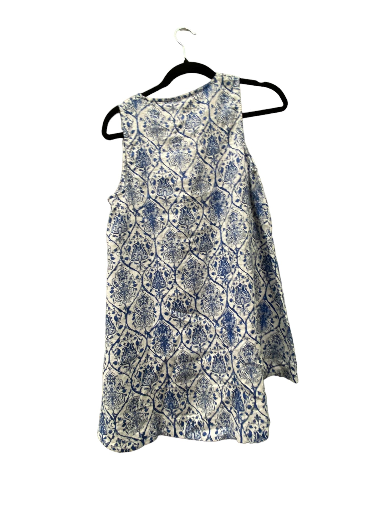 Top Sleeveless By Saks Fifth Avenue In Blue & White, Size: S