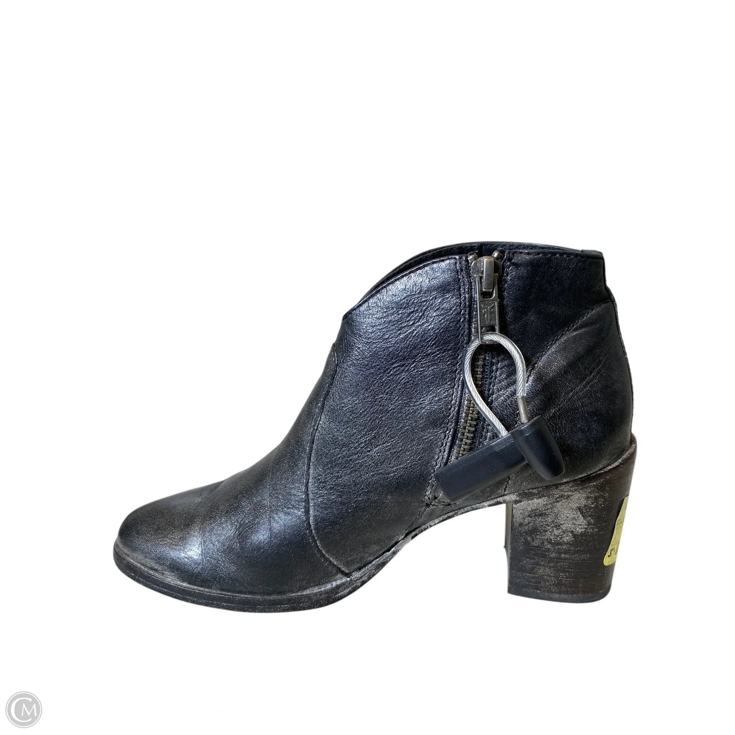 Boots Ankle Heels By Frye In Silver, Size: 5.5