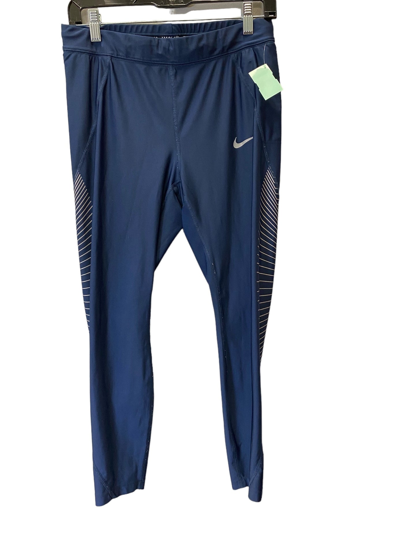 Athletic Leggings By Nike In Navy, Size: L