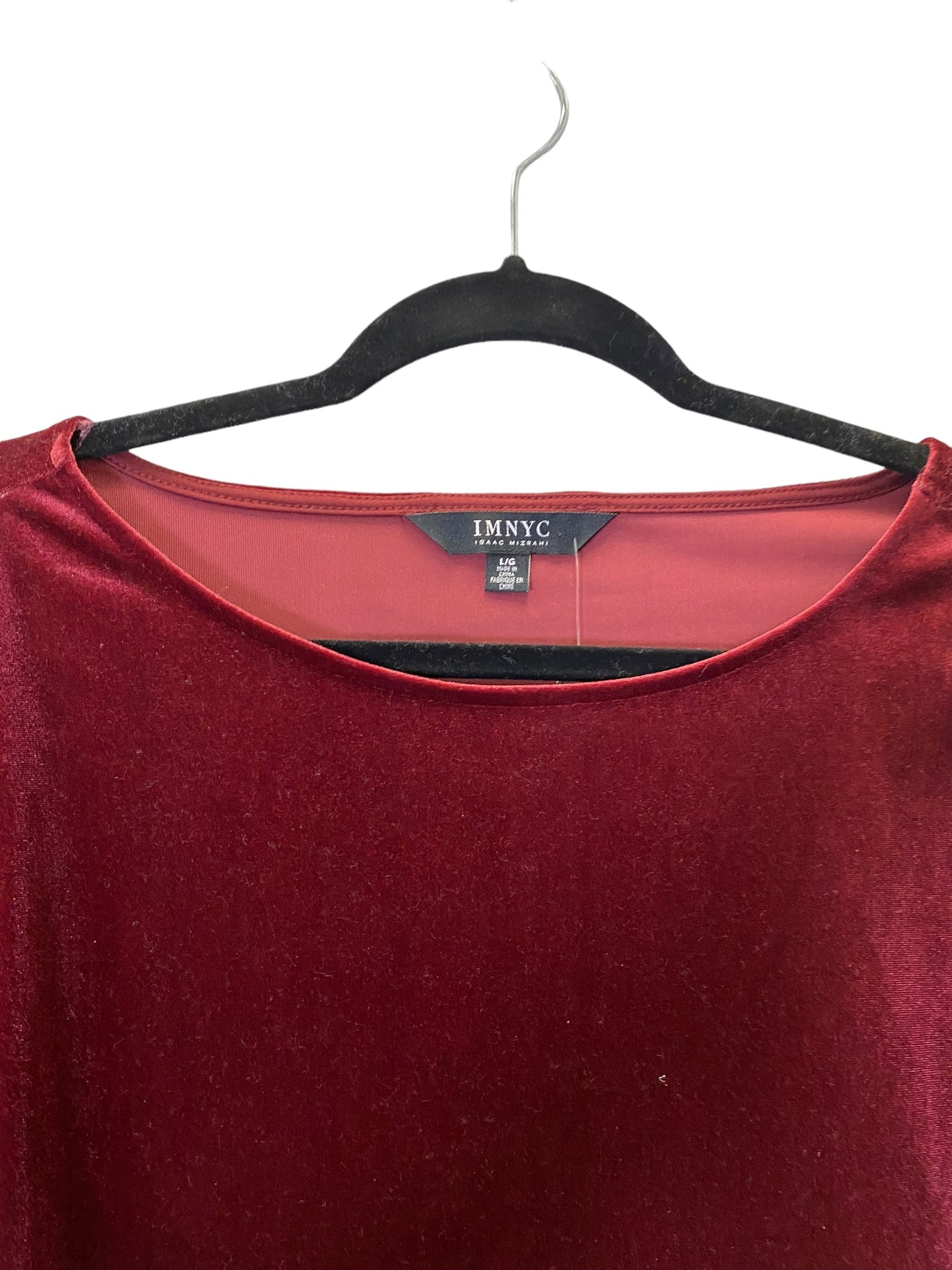 Red Blouse Long Sleeve Isaac Mizrahi, Size L