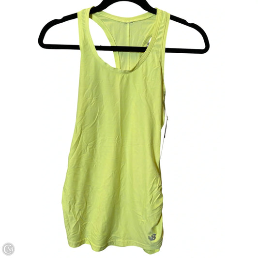 Athletic Tank Top By New Balance In Chartreuse, Size: Xs