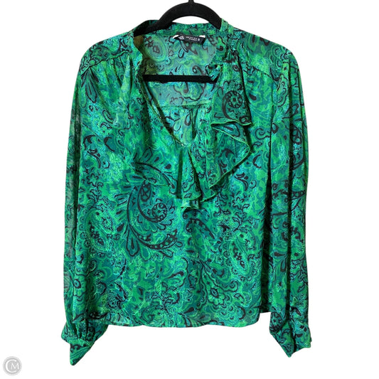 Top Long Sleeve By Zara In Green, Size: Xl