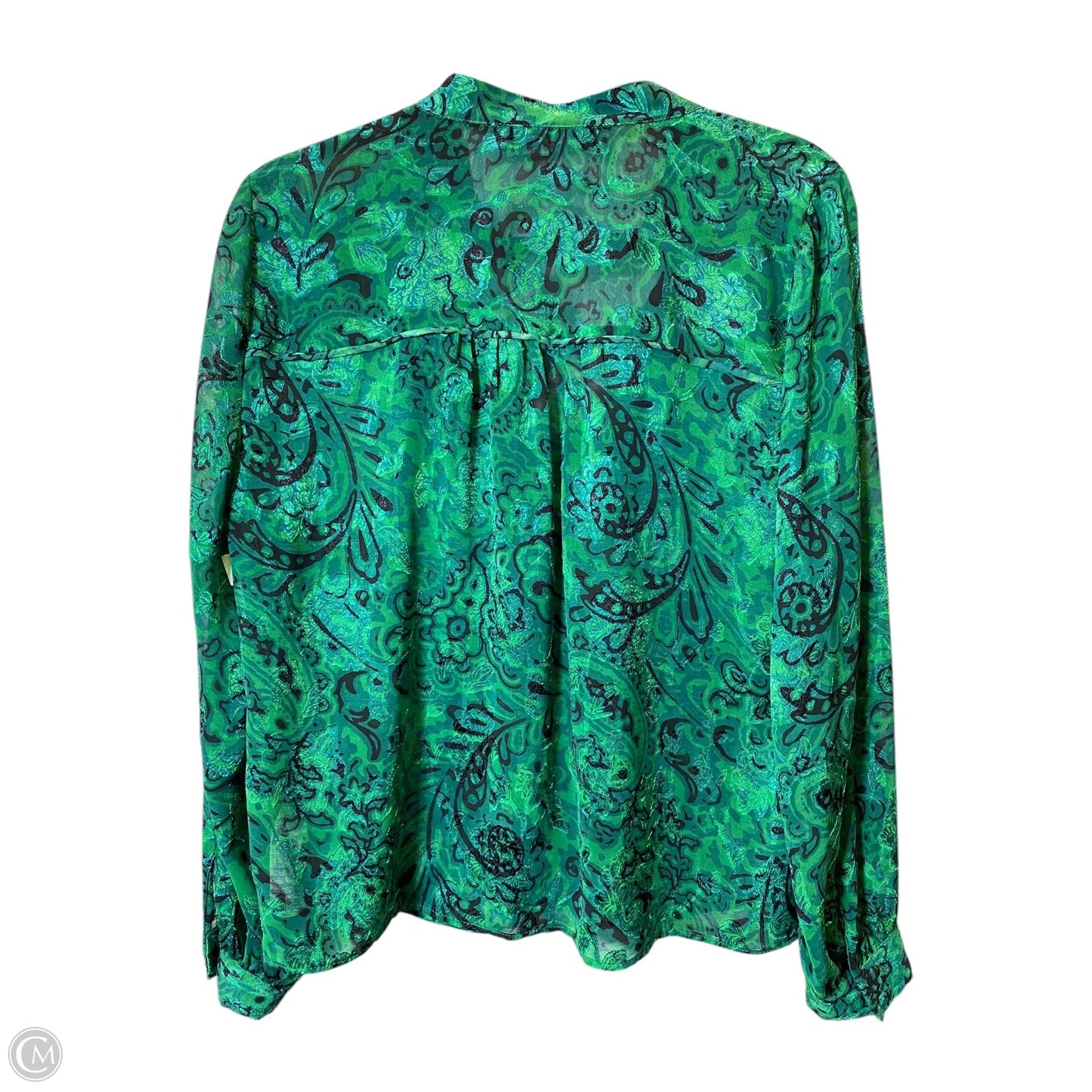 Top Long Sleeve By Zara In Green, Size: Xl