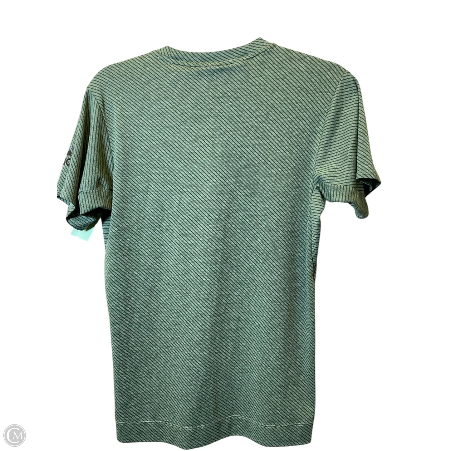 Athletic Top Short Sleeve By Adidas In Green, Size: M