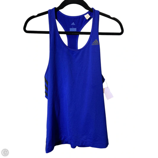 Athletic Tank Top By Adidas In Blue, Size: L