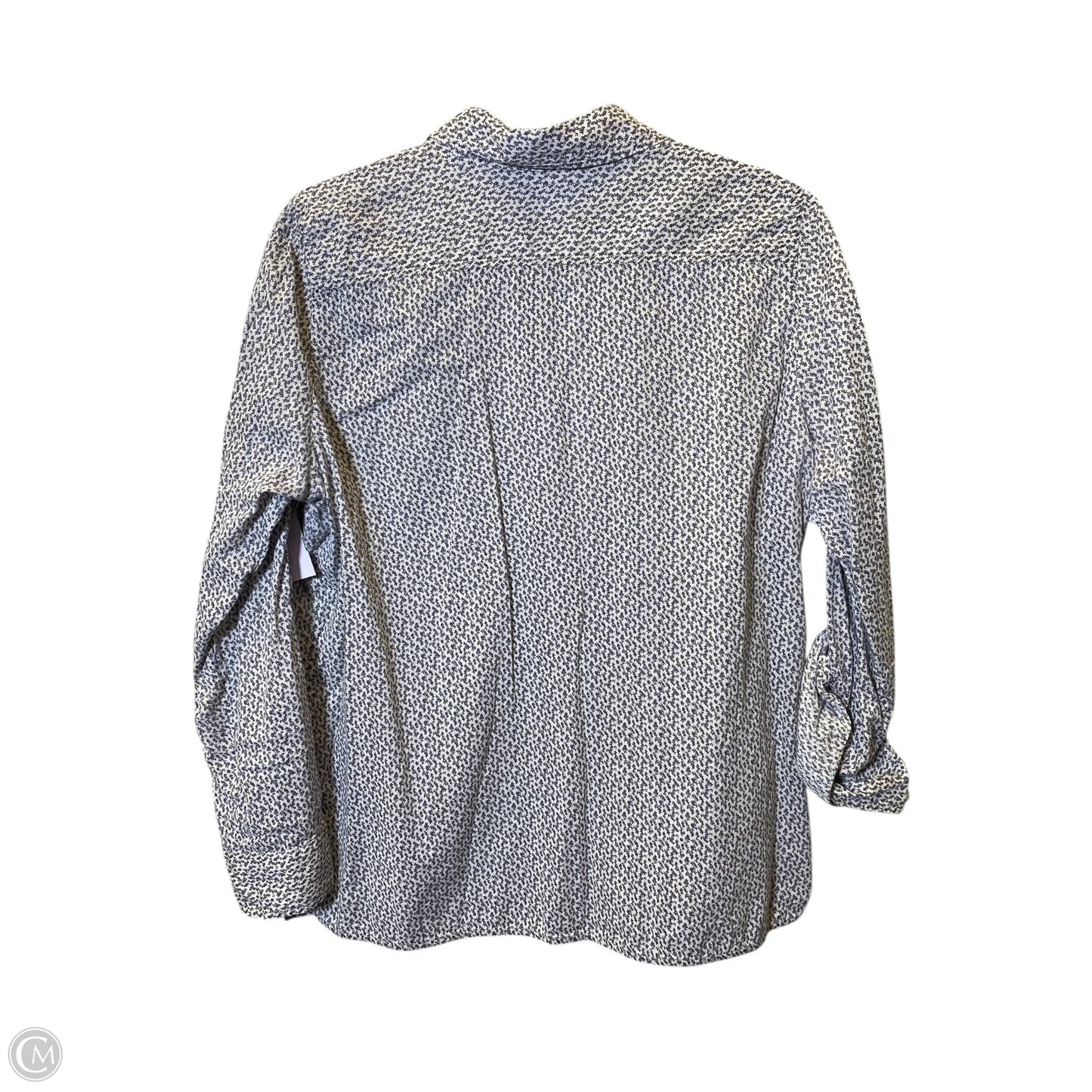 Blouse Long Sleeve By Banana Republic In Multi-colored, Size: L