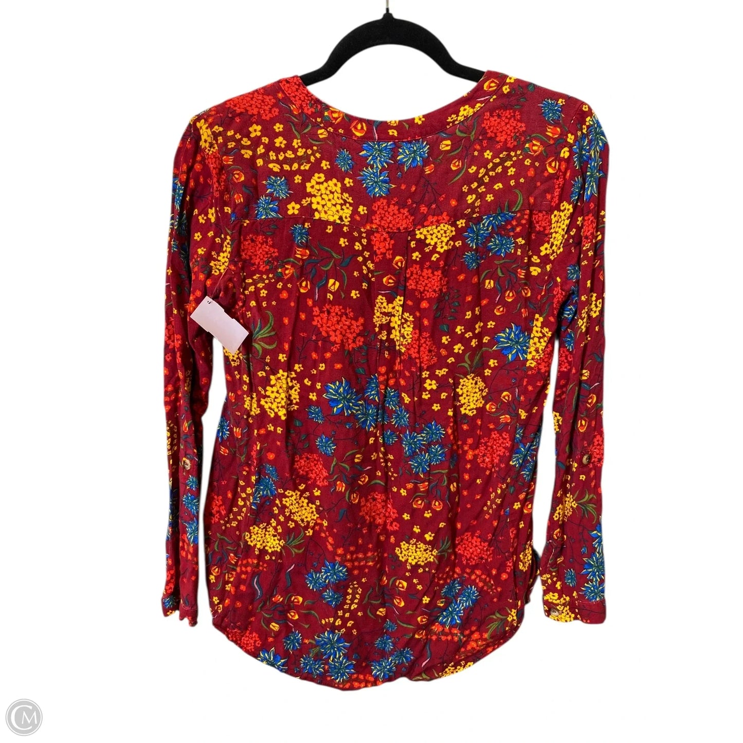 Blouse Long Sleeve By Maeve In Multi-colored, Size: Xs