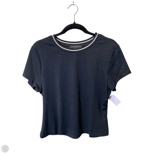 Top Short Sleeve By Tahari By Arthur Levine In Black, Size: L