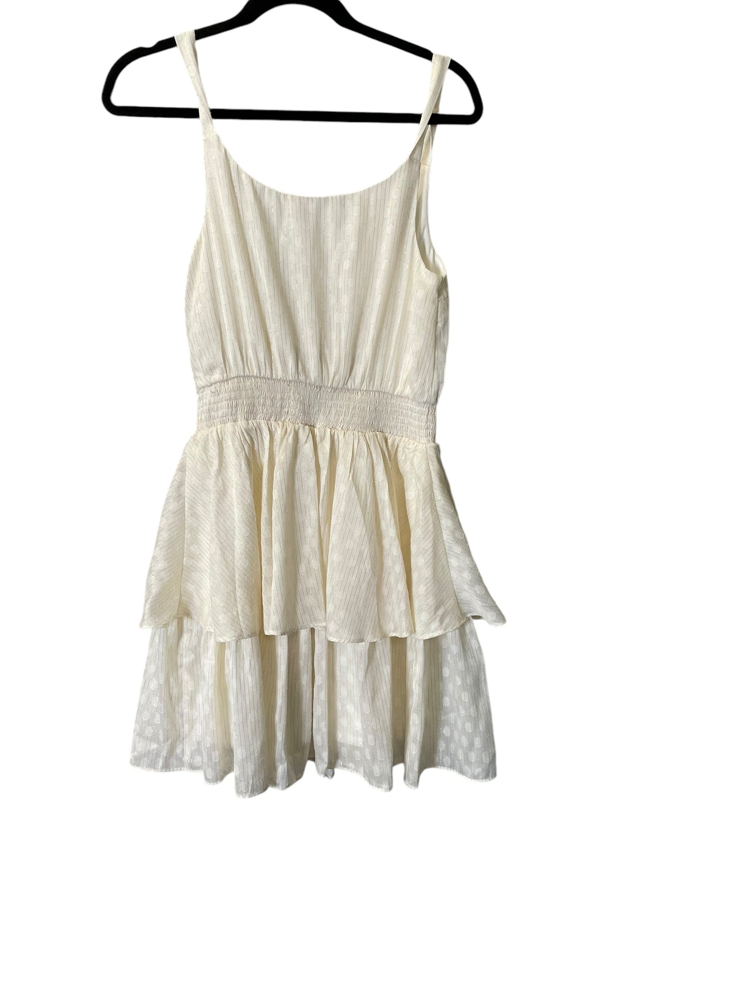 Dress Party Midi By Express In Gold & White, Size: S