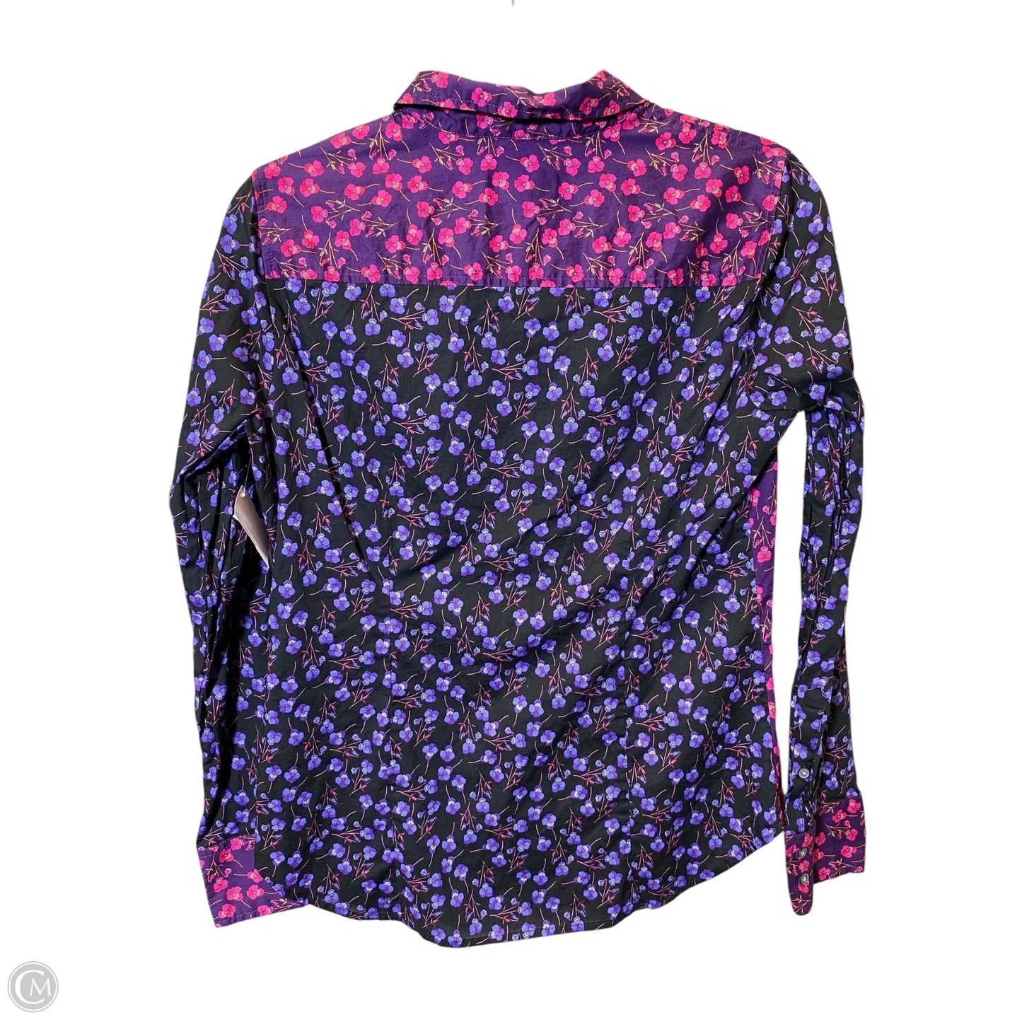 Blouse Long Sleeve By J. Crew In Floral Print, Size: S